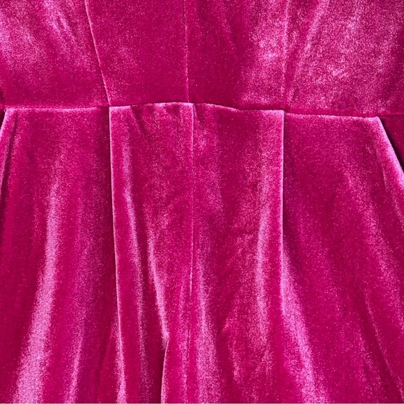 Candies Magenta Pink Velvet Romper. Size XS - Picture 14 of 15